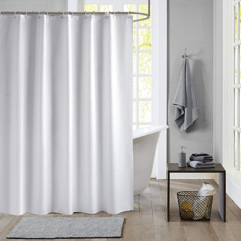 meioro Solid Colour Shower Curtains, PEVA Waterproof Bathroom Curtain Includes Curtain Hooks