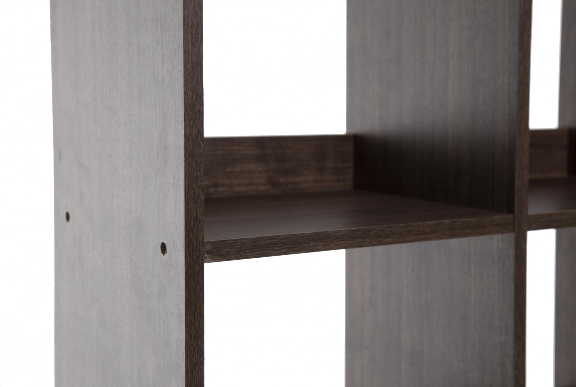 Iris Ohyama,Wooden Open Shelf, 6 Cube storage unit, Organiser, Modern design, Living room, Bedroom, Study room,WOS-6 - Brown