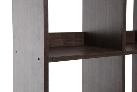 Iris Ohyama,Wooden Open Shelf, 6 Cube storage unit, Organiser, Modern design, Living room, Bedroom, Study room,WOS-6 - Brown