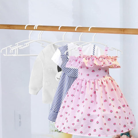 Baby Coat Hangers for Clothes 40 Pack Toddler White Hanger, Kids and Childrens Hangers for Closet
