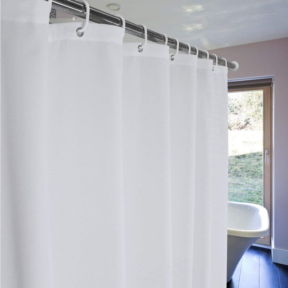 meioro Solid Colour Shower Curtains, PEVA Waterproof Bathroom Curtain Includes Curtain Hooks