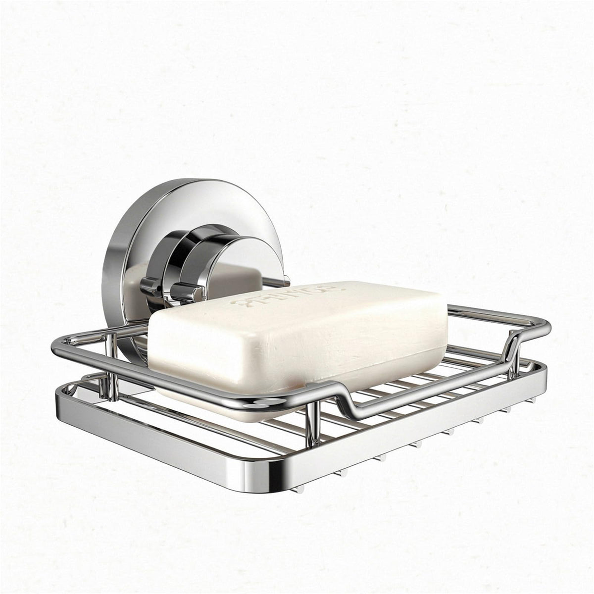 Poywaze Suction Soap Dish for Shower, Stainless Steel Soap Holder with Strong Vacuum Suction Cup, No Drilling Soap Holder Basket