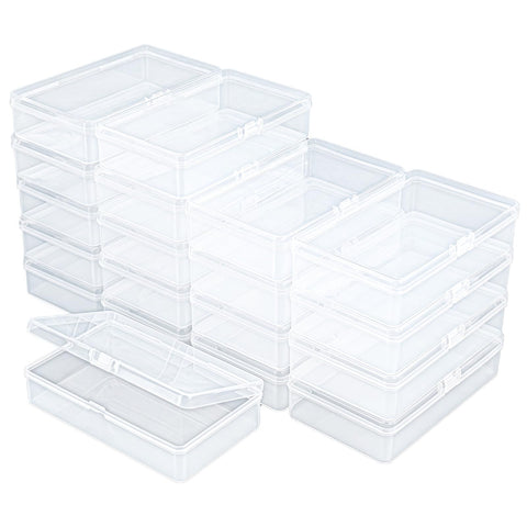 19 Pack Rectangular Clear Plastic Storage Containers, 145x85x35 mm