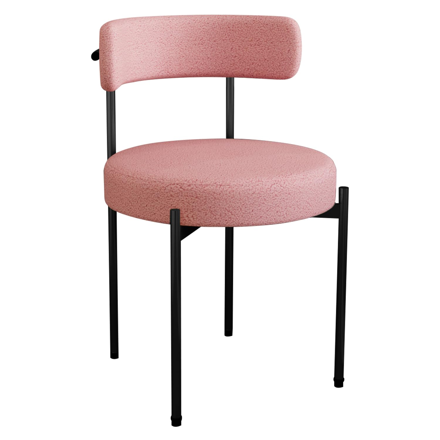 YEEFY Desk Chair No Wheels Vanity Chair Comfy Accent Chair for Living Dining Room Bedroom Home Office Mid Century Modern Upholstered Armless Chair