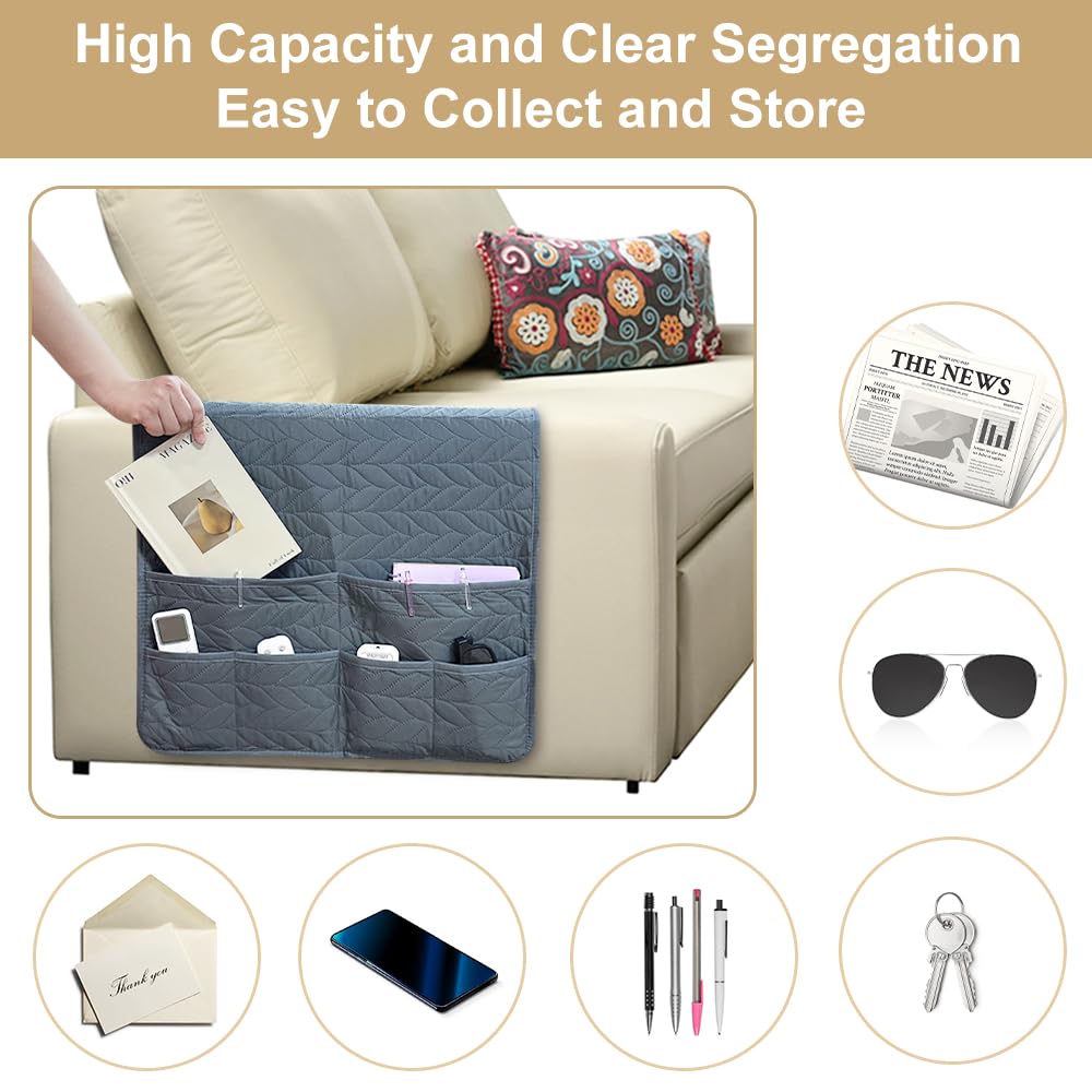 SITAKEGS Waterproof Sofa Armrest Organizer Couch Armchair Caddy Storage Bag