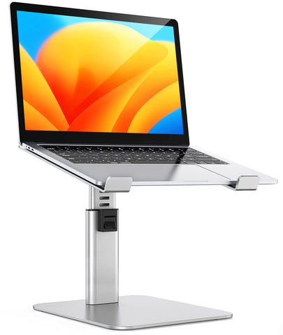 Babacom Laptop Stand for Desk, 8 Adjustable Height Aluminum Laptop Riser