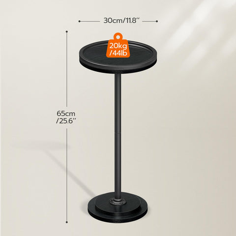 HOOBRO Round Side Table, Small Bedside Table, Drink Tables, Accent Round Table with Pedestal