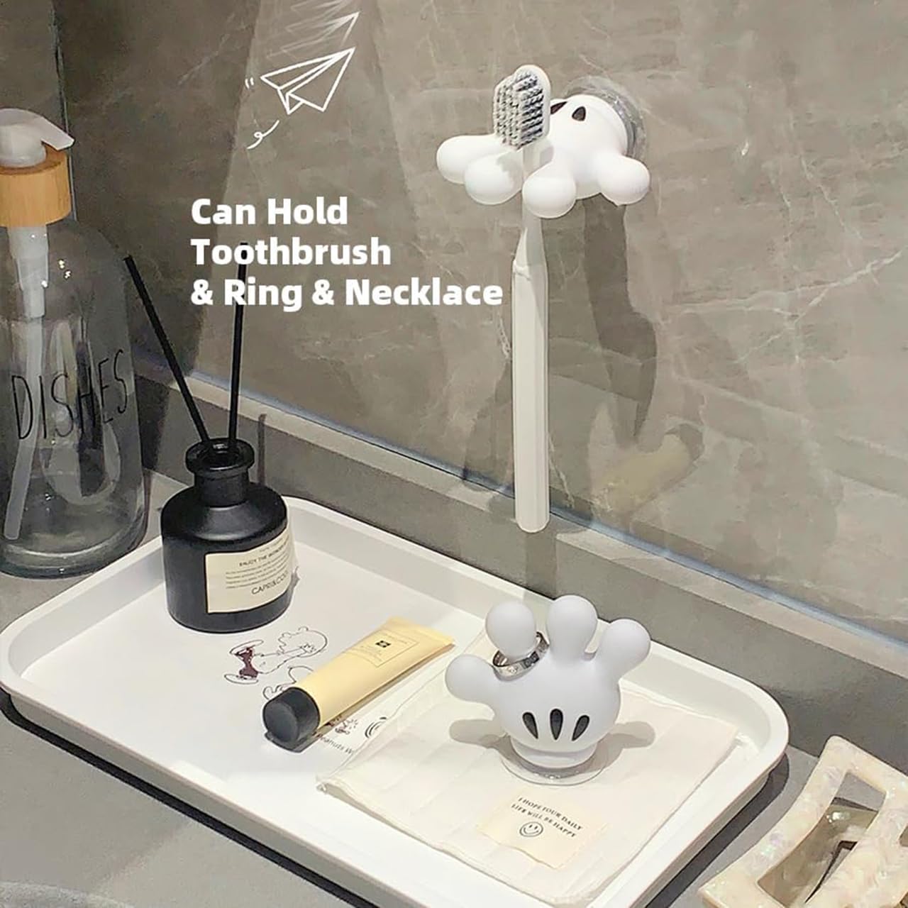 2 Pack Rain Boot Toothbrush Holder Silicone Cute Organizer for Your Bathroom Perfect Toothbrush Holder for Children,Safety Razor Stand Multi Purpose