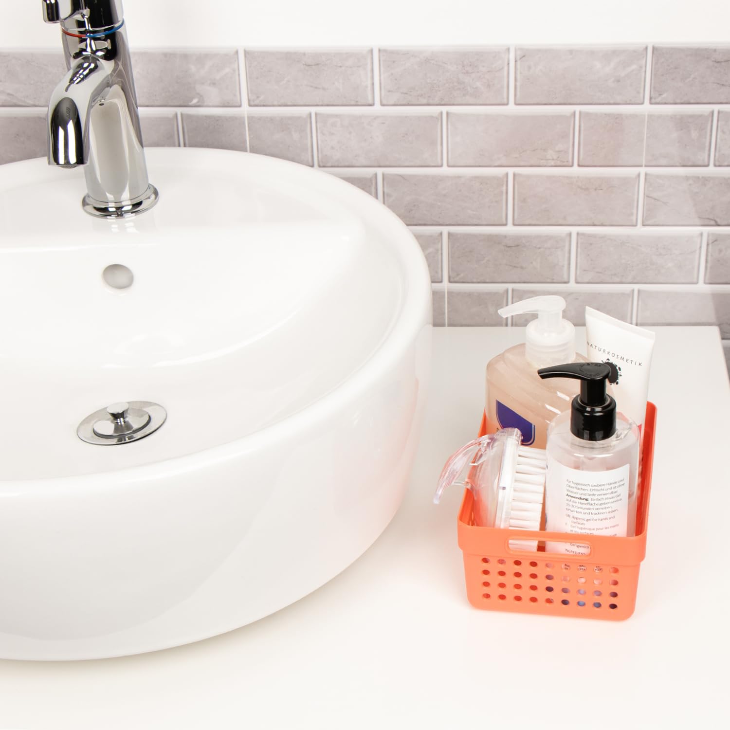 com-four® 10x storage baskets, decorative baskets with side handles
