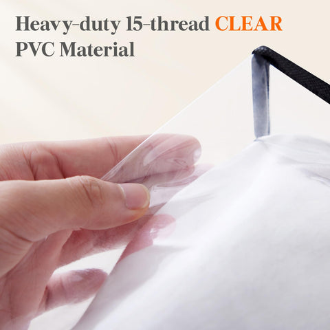 Lifewit 4 Pack Clear Storage Bags, 40L Plastic Clothes Storage Bags