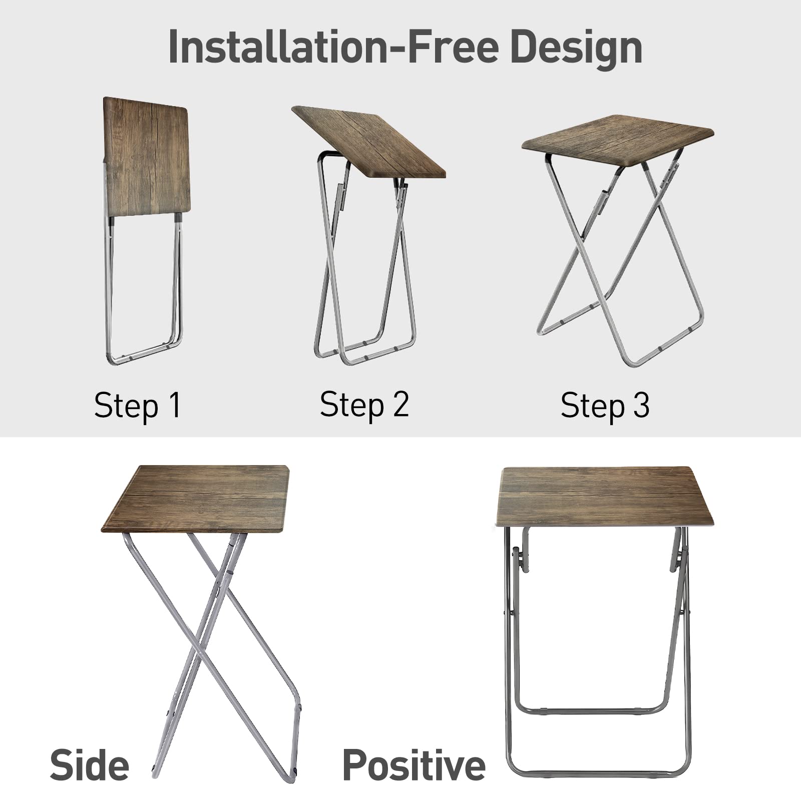 Small Folding Table, Foldable Table, TV Tray Table, Sofa Table, End Table