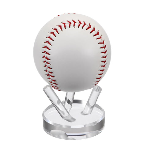 OLegei 1Pcs Mini Acrylic Tripod Stand, Baseball Display Holder for Tennis, Golf, Cricket, Crystal Sphere Geode Rock Clearly Display Base