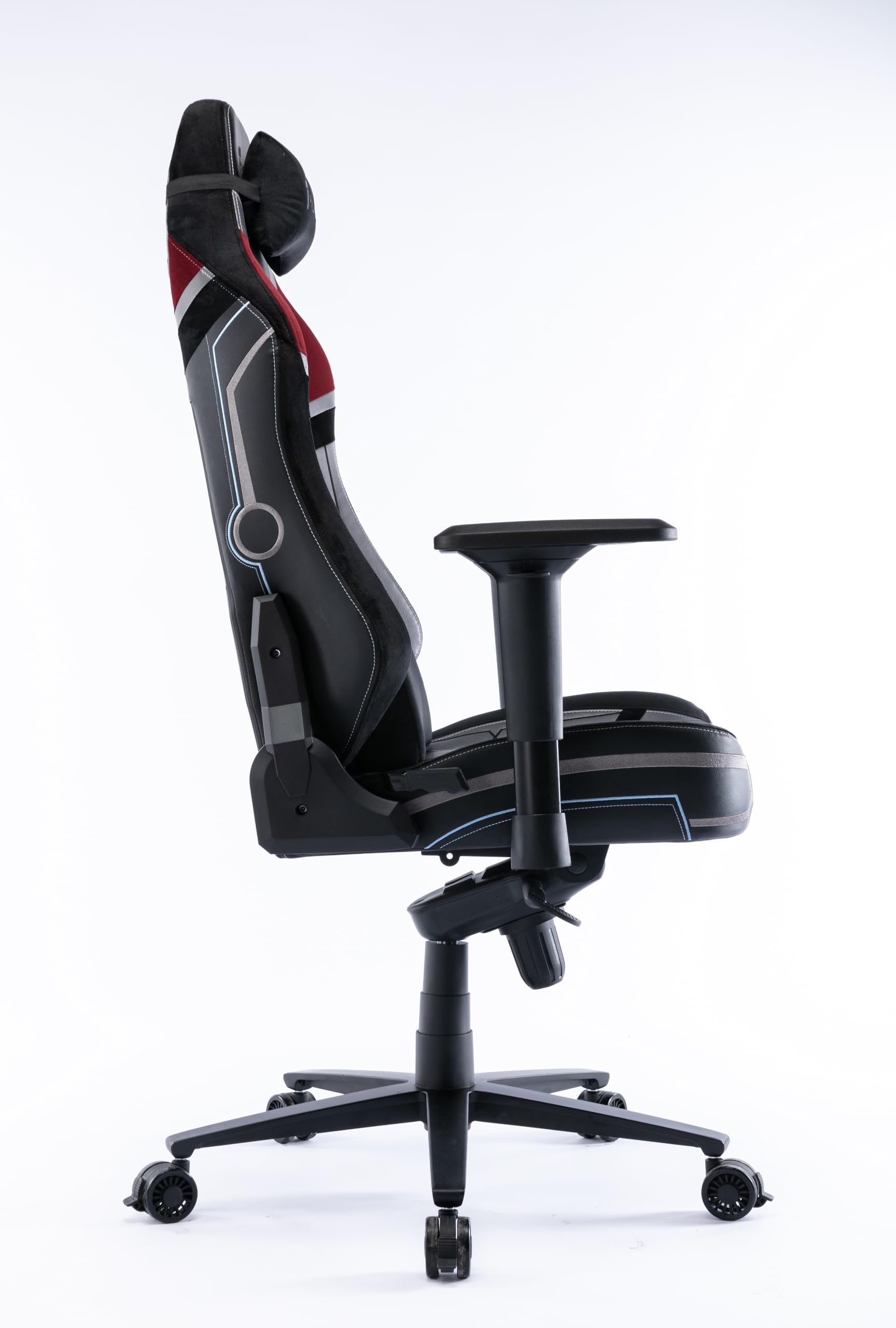 TTRACING Gaming Chair for Adults, 186kg Heavy Duty Desk Seat, 155° Reclining with 4D Armrests, Velour & Faux Leather Office Furniture