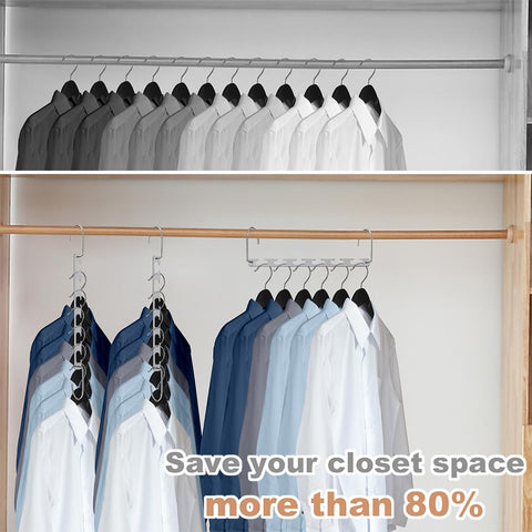 Lighterday Space Saving Hangers - Magic Hangers for Trouser, Coat & Clothes (10 Pcs)
