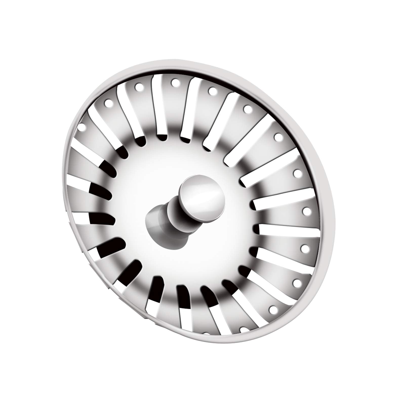 1 PC 84mm Kitchen Sink Plugs, Stainless Steel Kitchen Sink Strainer Plug Waste Stopper Sink Strainer Replacement Sink Plug Basket Strainer Sink Drain