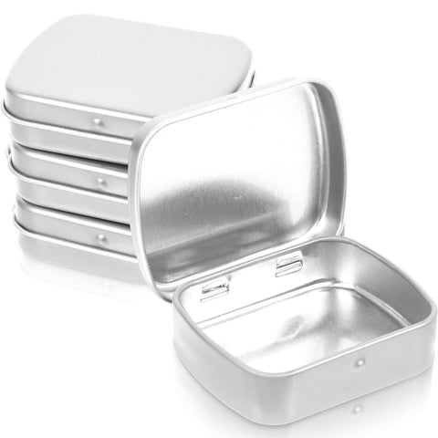 jojofuny 10 pcs Small Tin Box with Lid Iron Storage Boxes Tin Container for Candy Pills Earrings Jewellery and Crafts Portable Sample Case Small