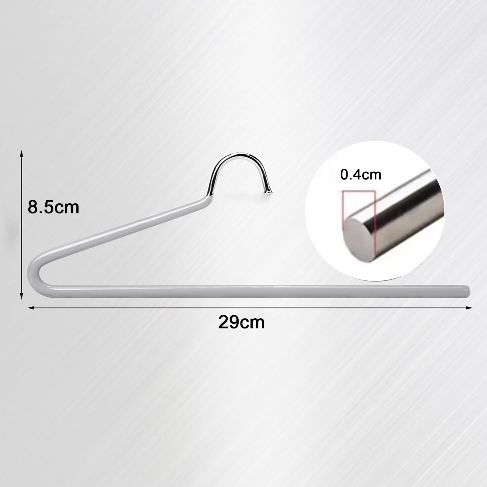 Metal Trouser Hangers, 20 Pack Stainless Steel Non Slip Space Saving 29cm