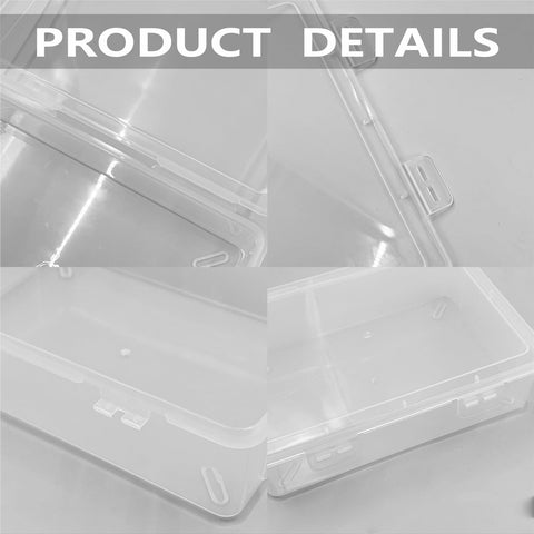 WYAN 4pcs Storage Boxes with Lids, Plastic Box, Stackable Storage Box, Clear Storage Boxes with Lids, for Home, Office, School, Storage of Sundries