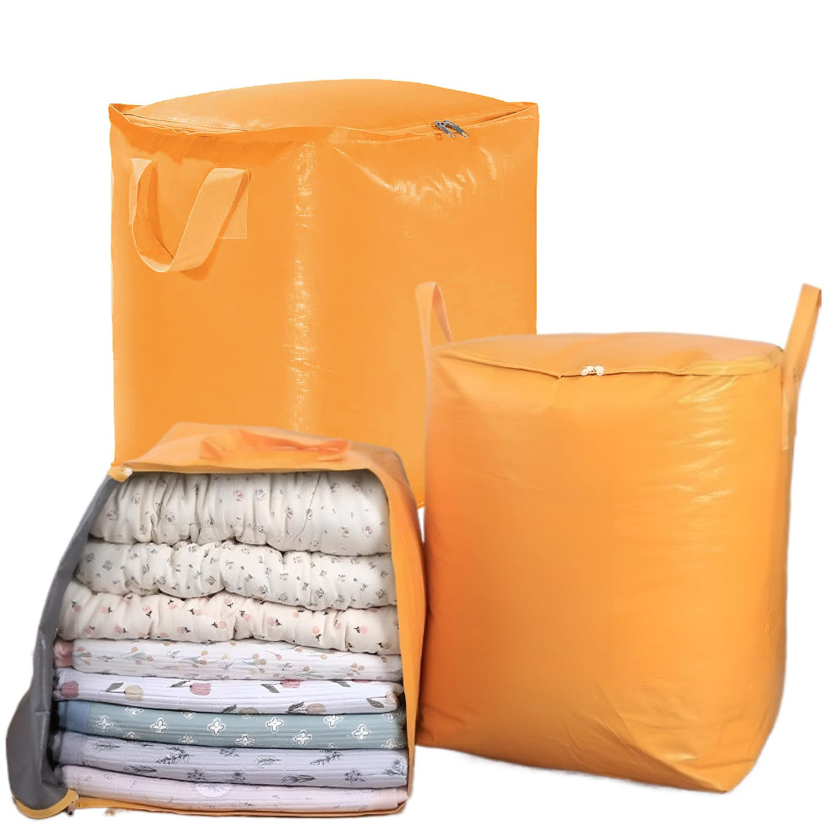 3-Pack 240l Large Moving Bags – Heavy Duty Waterproof Removal Bag with Double Zip Pulls,Ideal for Moving, College Dorms, Loft Storage