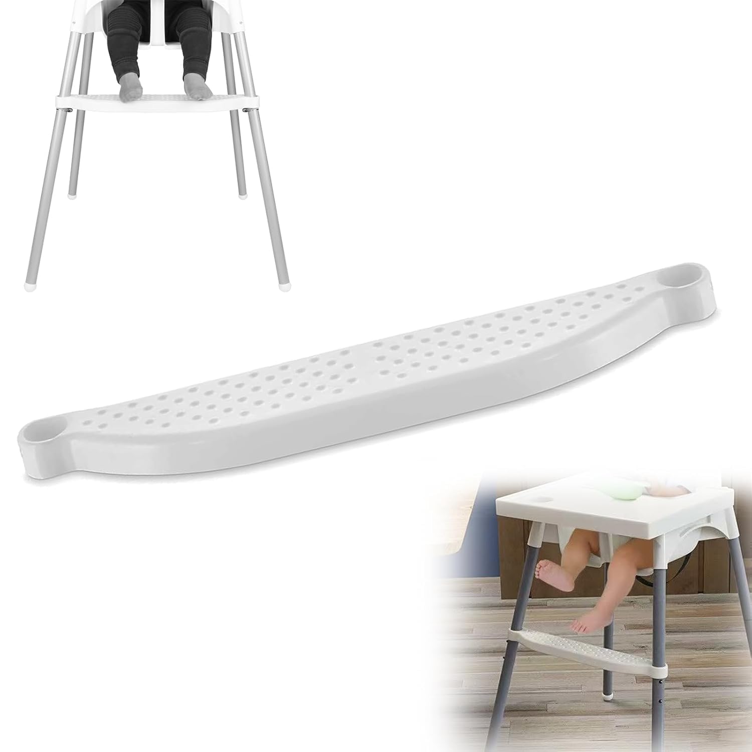 HANQ High Chair Footrest, Adjustable Height Baby Highchairs Pedal Portable Foot Rest for Baby HighChair Accessories