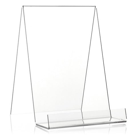 Plexiglas® Book Stand/Stand as Goods Carrier and Angled Stand in DIN A5 Format