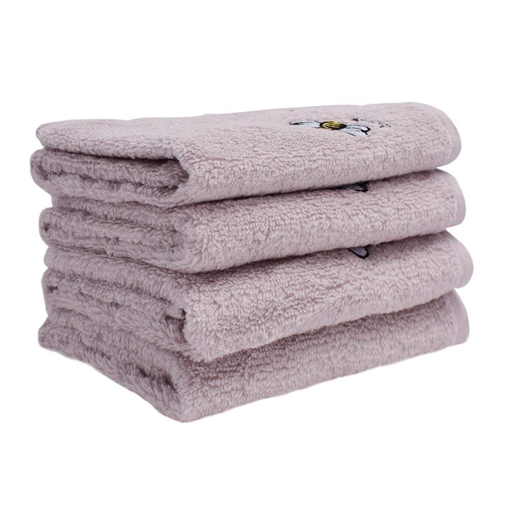 Nanxson Washcloth Towels Set 4 Pack Cotton Fingertip Towel Hand Bath Towel Baby Wash Face Cloths MJ0004 (4 pieces set (30 x 30 cm), gray)