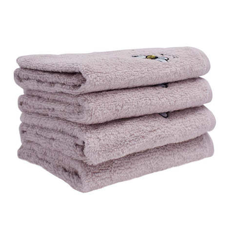 Nanxson Washcloth Towels Set 4 Pack Cotton Fingertip Towel Hand Bath Towel Baby Wash Face Cloths MJ0004 (4 pieces set (30 x 30 cm), gray)