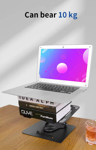 Bushora Laptop Stand for Desk, Portable Adjustable 360 Degree Rotatable Laptop Stand for MacBook and All Laptops Notebooks
