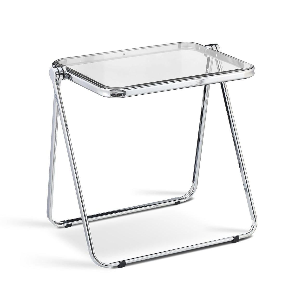 TAO ONE Acrylic Folding Table TV Tray Small Side Table - Gray