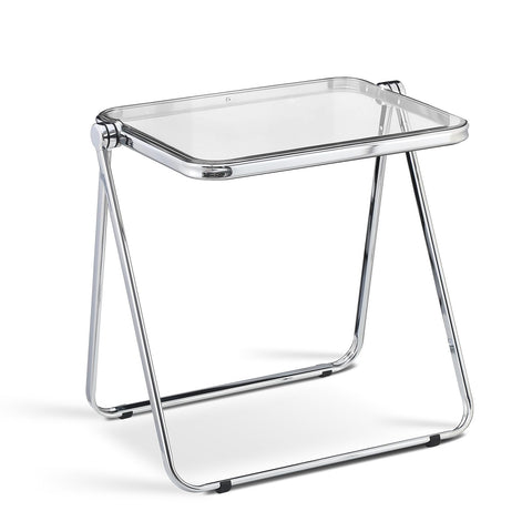 TAO ONE Acrylic Folding Table TV Tray Small Side Table - Gray