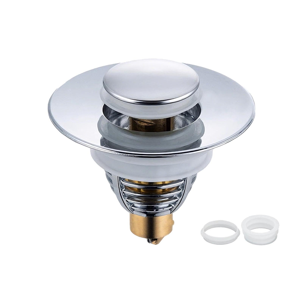 Sink Plug Replacement, P-op Up Sink Hole Cover with Strainer Hair Catcher for 32-42mm Drain Holes
