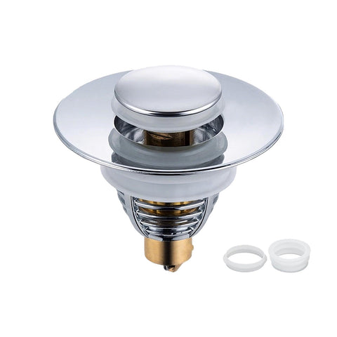 Sink Plug Replacement, P-op Up Sink Hole Cover with Strainer Hair Catcher for 32-42mm Drain Holes