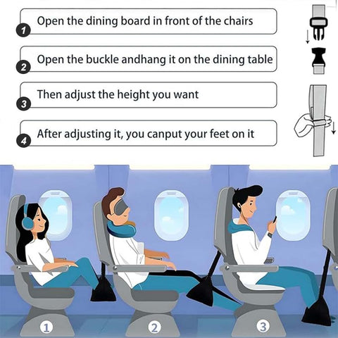 Foot Hammock for Flight, Airplane Essentials, Plane Essentials Pink