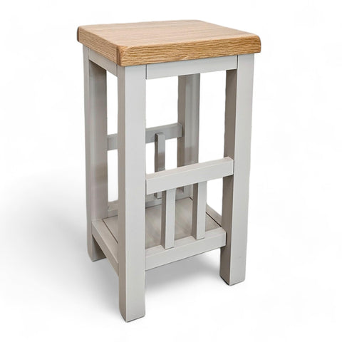 GROFurniture Cashmere Grey Side Table, Painted Grey End Table for Living Room, Slim Side Table or Small Bedside Table for Bedroom - Ready Assembled