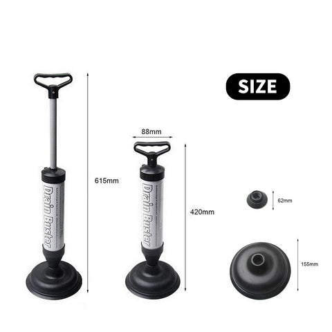 SubTack Drain Unblocker - Sink Plungers for Unblocking Plunger Shower Unblocker Powerful Toilet Air Plunger Toilet Unblocker Toilet Unblocker with 2