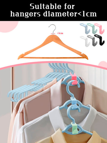 Sinofort 120pc Coat Hanger Connector Hooks Drop Connecting Hooks Multi-Layer Stackable Hanger Extender Clips for Closet Wardrobe Organiser Space