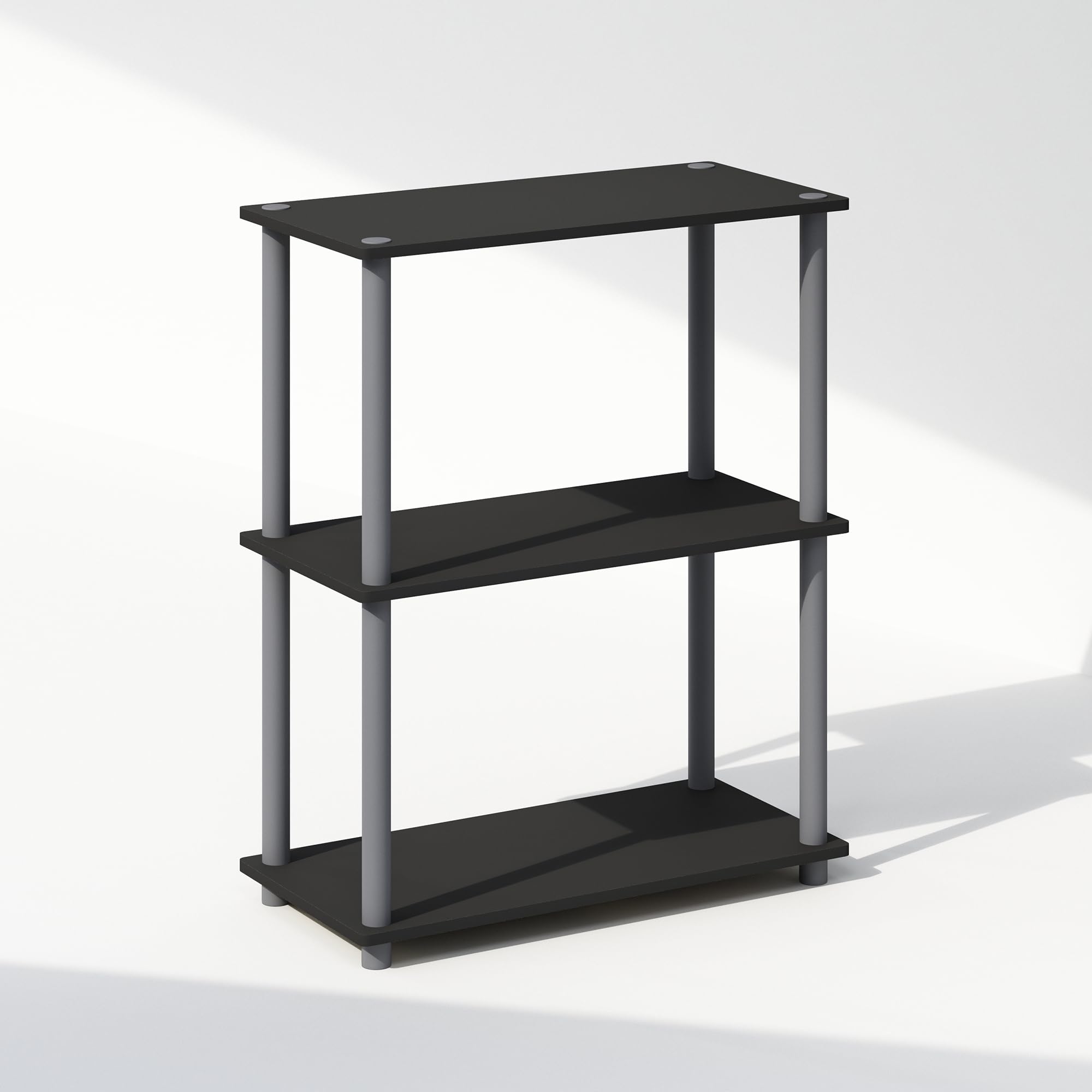 Furinno TURN-N-TUBE Book Shelf, 3-Tier Bookshelf, Bookcase with Multipurpose Compact Display Rack, 29.46 x 59.94 x 75.18 cm, for Living Room, Bedroom