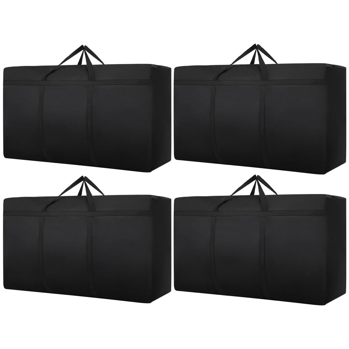 4 Pack 250L Moving Boxes Large Strong, Extra Large Storage Bags for Clothes,Under Bed Storage Boxes with Zips for Duvets, Laundry, House Garden