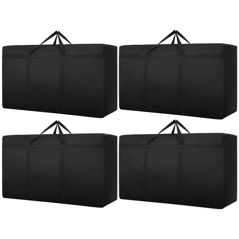 4 Pack 250L Moving Boxes Large Strong, Extra Large Storage Bags for Clothes,Under Bed Storage Boxes with Zips for Duvets, Laundry, House Garden