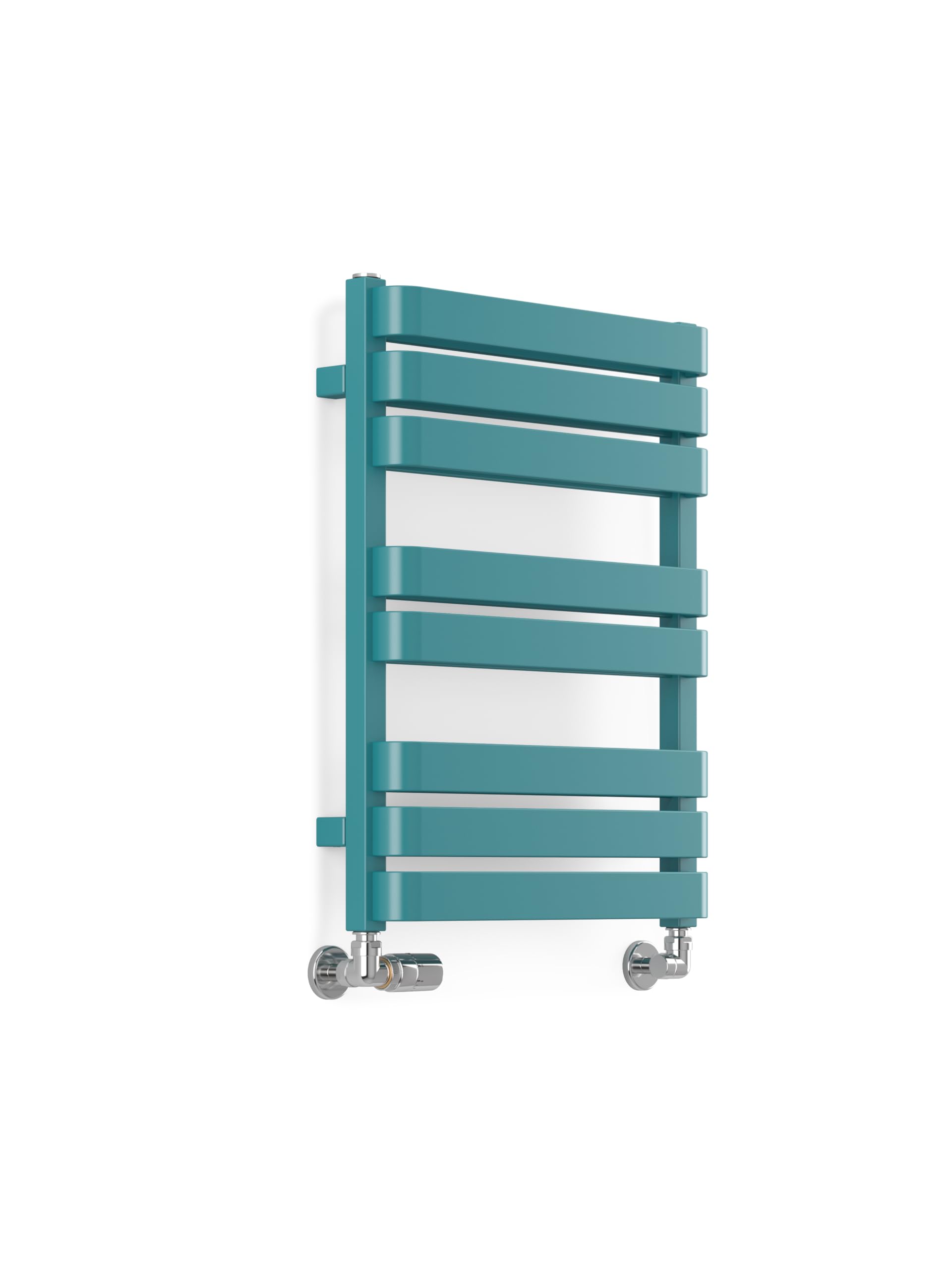 Terma Towel Rail (Cen./Heating), Steel, RAL 5018 (Matt) Teal, 655h x 500w [1569 BTUs t50]