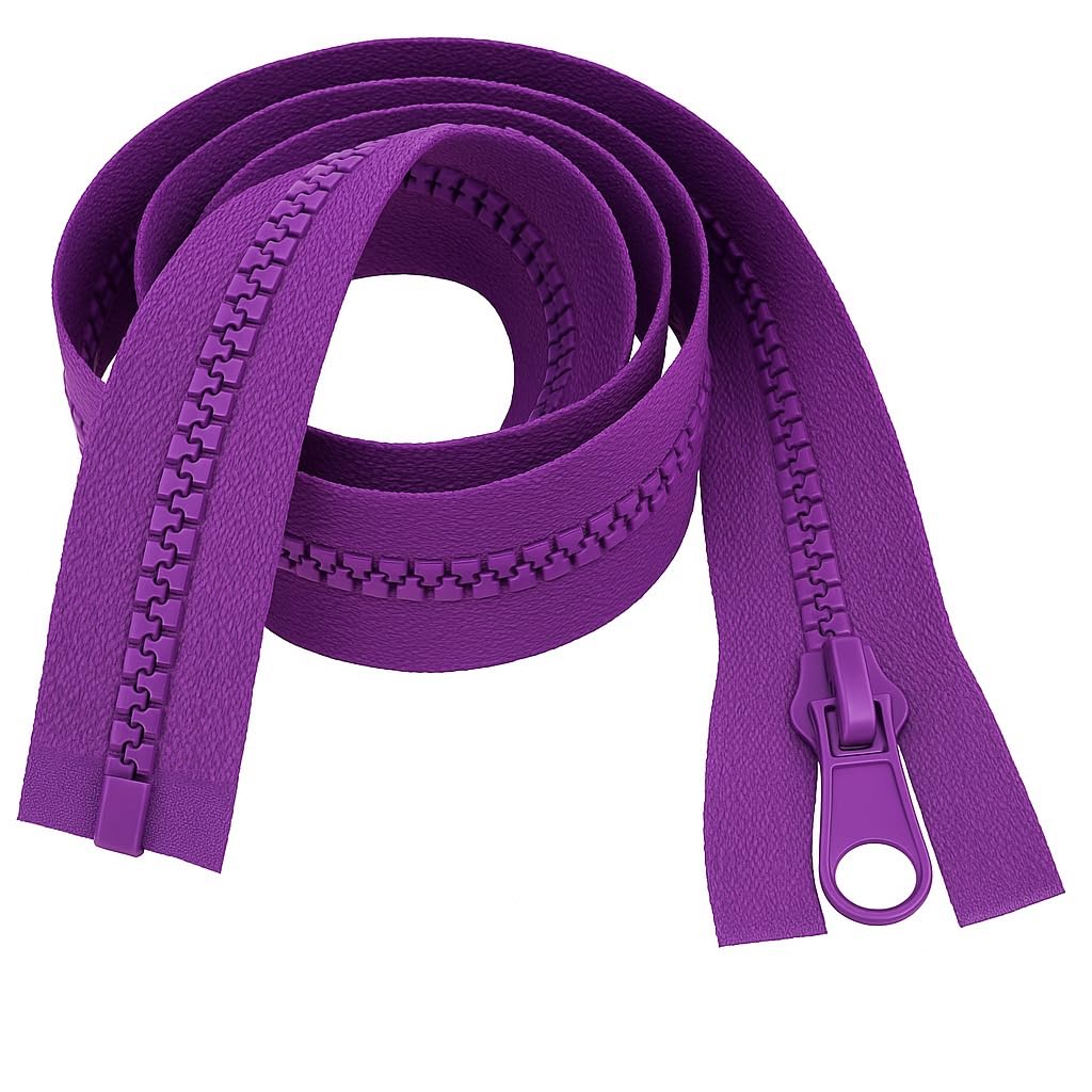 32" (81cm) Purple Chunky Zip - Heavy-Duty Open-Ended Separating
