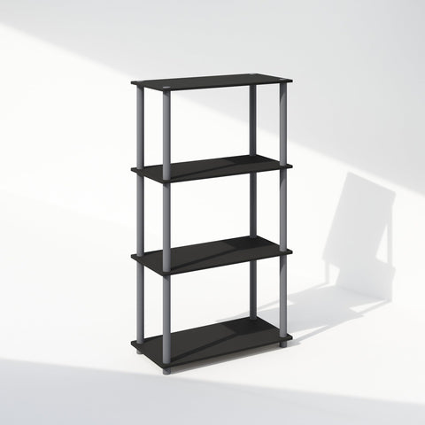 Furinno TURN-N-TUBE Book Shelf, 4-Tier Bookshelf, Bookcase with Multipurpose Compact Display Rack, 29.46 x 59.94 x 109.73 cm, for Living Room