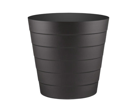 Zuvo Waste Paper Bin 8L, Wave Design Bin for Bedroom and Office, Black