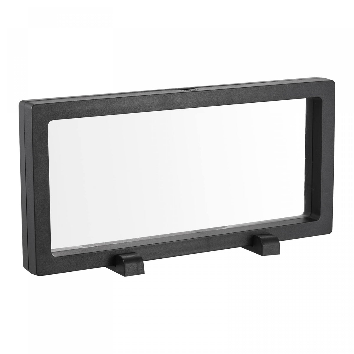 sourcing map Floating Thin Film Display Box with Base 23cm x 11cm x 2cm Black