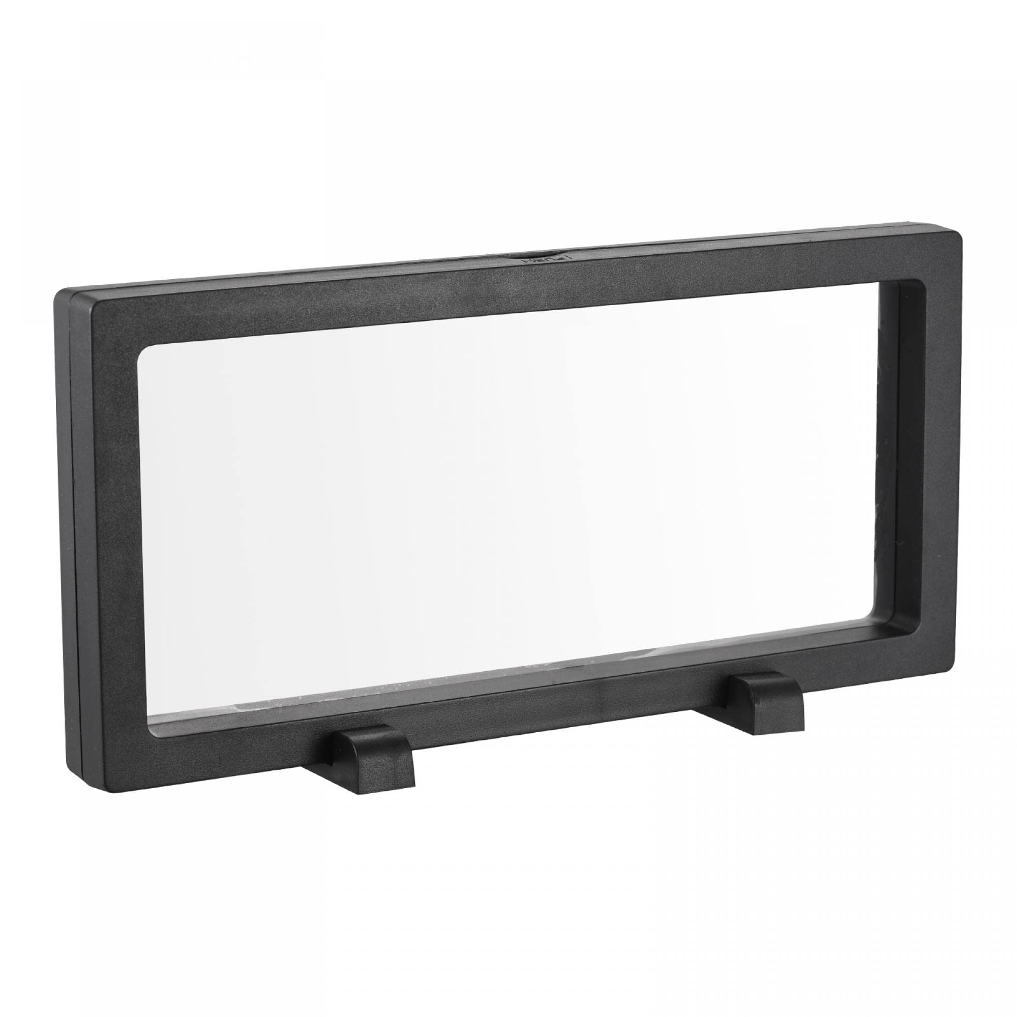 sourcing map Floating Thin Film Display Box with Base 23cm x 11cm x 2cm Black