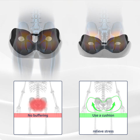 Coccyx Cushion for Tailbone Pain, Adjustable Memory Foam Non-Slip Seat Pads, Ergonomic Seat Cushion, Coccyx Pain Relief Cushion for Office Chair