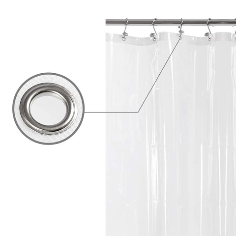 Barossa Design Peva Shower Curtain 72 x 75 Inches Width x Height Clear