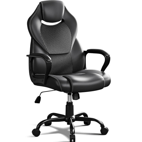 BASETBL Office Chair for Home Office, Ergonomic Computer Chair Executive Chair Swivel Gaming Lumbar Support High Back PU Leather Adjustable Height