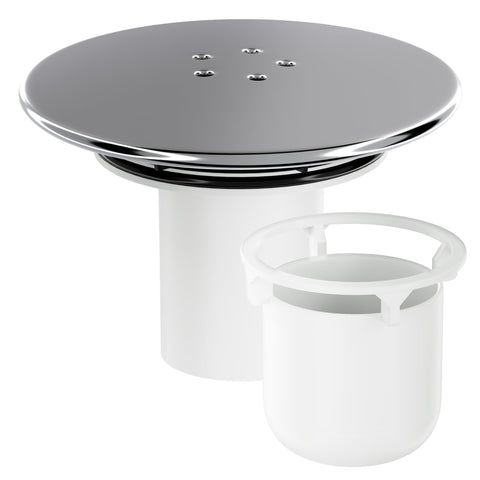 HNNHOME Shower Drain Cover Replacement, Chrome Shower Trap Cover, Removable Top Fitting Cap Parts, 90mm/115mm Shower Plughole Cover