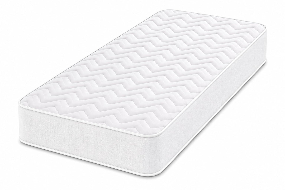 Starlight Beds White Chevron Single Hybrid Mattress